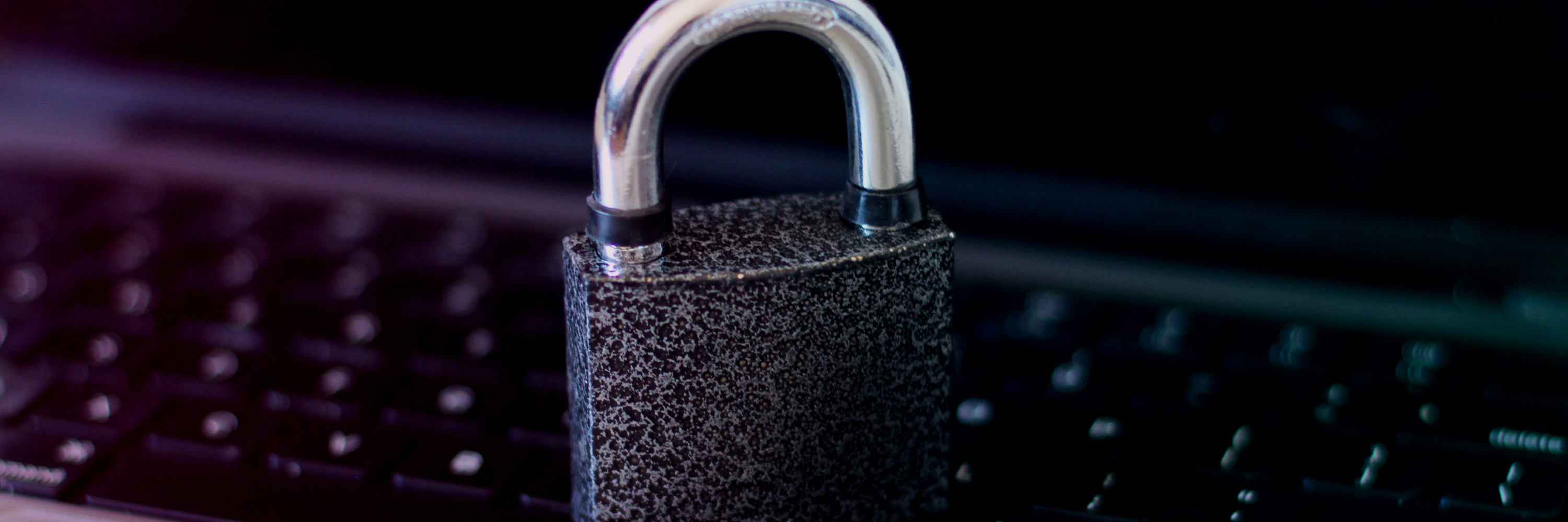 A lock on a computer keyboard.